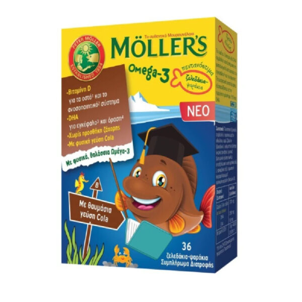 Mollers - Omega-3 36 Ζελεδάκια Ψαράκια (Cola)