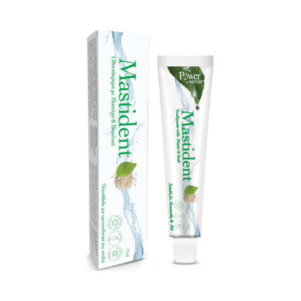 Power Health Mastident Οδοντόκρεμα για Πλάκα & Τερηδόνα Μαστίχα & Βασιλικό Κατάλληλη για Ομοιοπαθητική και Παιδιά 75ml
