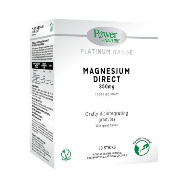 Power Of Nature Platinum Range Magnesium Direct 350mg 30 φακελίσκοι