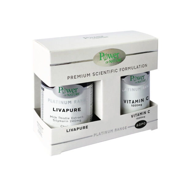 Power Of Nature Premium Scientific Formulation 1000mg Platinum Range Livapure 30 ταμπλέτες & Platinum Range Vitamin C 1000mg 20 ταμπλέτες