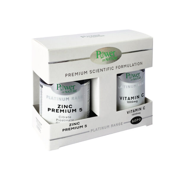 Power Health Platinum Range Zinc Premium 5 30 κάψουλες + Vitamin C 1000mg 20 ταμπλέτες