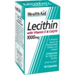 Health Aid Lecithin with Vitamin E & Q10 Συμπλήρωμα Διατροφής με Λεκιθίνη 1000mg 30 κάψουλες - Image 3